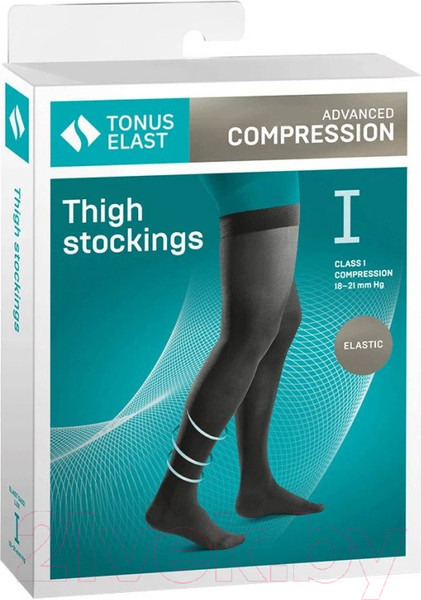 Изображение товара Чулки компрессионные Tonus Elast 0402 Lux 1кк с мыском (р.4/рост 2, песочный)