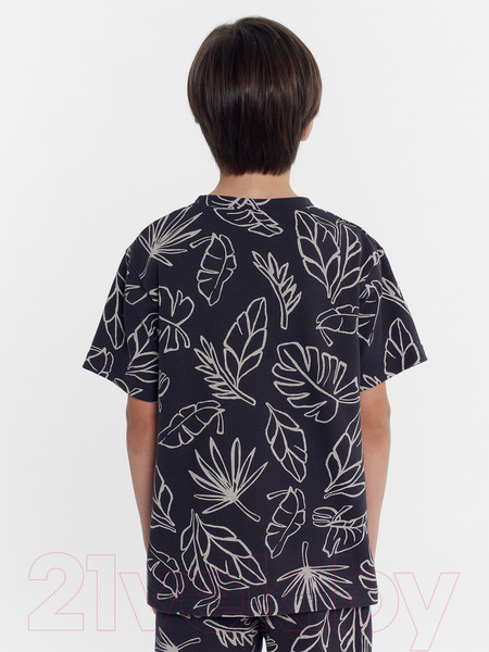 Изображение товара Футболка детская Mark Formelle 113433 (р.128-64, пальмы на темном)
