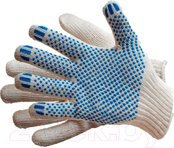 Изображение товара Перчатки защитные Эрдеком х/б 10 кл 4-х нитка с ПВХ / 650014