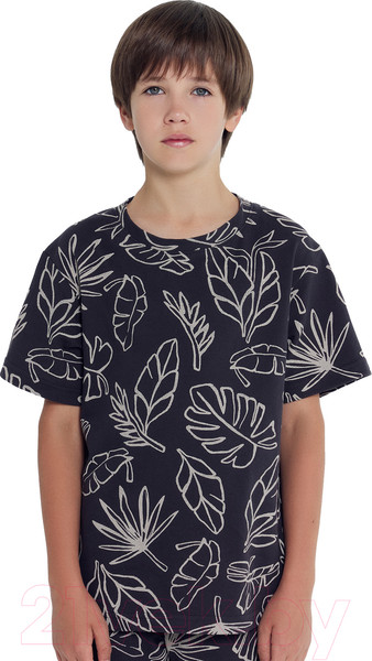 Изображение товара Футболка детская Mark Formelle 113433 (р.146-72, пальмы на темном)