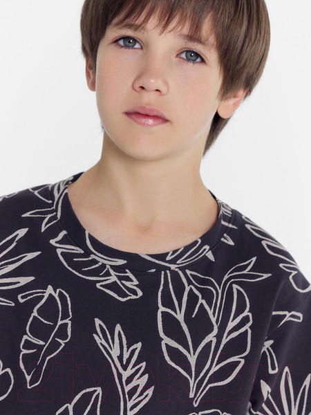 Изображение товара Футболка детская Mark Formelle 113433 (р.146-72, пальмы на темном)