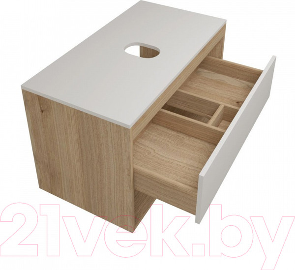 Изображение товара Тумба под умывальник Teymi Ritta 85 / T60531 (дуб эврика/белый матовый)