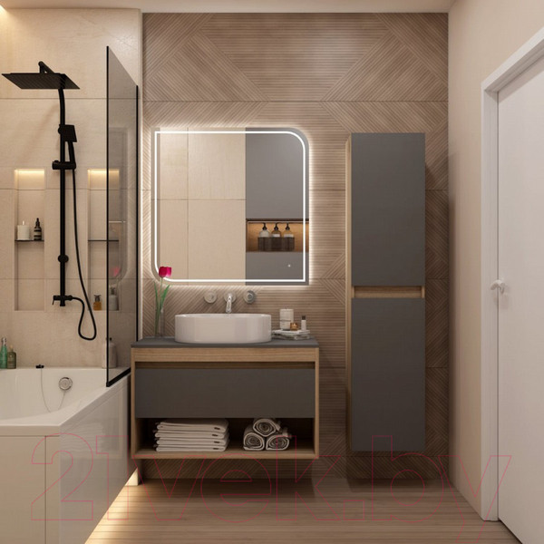 Изображение товара Тумба под умывальник Teymi Ritta 85 / T60532 (дуб эврика/графит матовый)