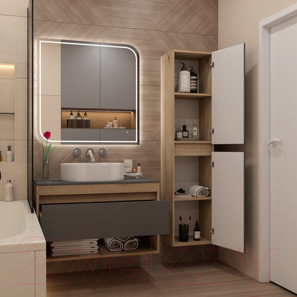 Изображение товара Тумба под умывальник Teymi Ritta 85 / T60532 (дуб эврика/графит матовый)