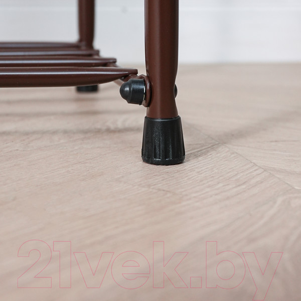 Изображение товара Полка для обуви ЗМИ Альфа 23 с сиденьем и ящиком / ПДОА23СЯ (коричневый)