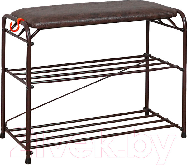 Изображение товара Полка для обуви ЗМИ Альфа 23 с сиденьем / ПДОА23С (коричневый)