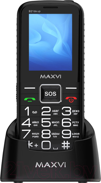 Изображение товара Мобильный телефон Maxvi B 21ds up (черный)