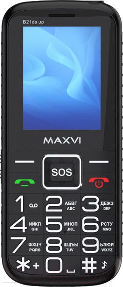 Изображение товара Мобильный телефон Maxvi B 21ds up (черный)