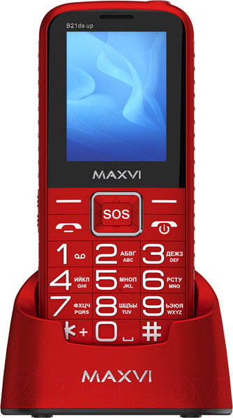 Изображение товара Мобильный телефон Maxvi B 21ds up (красный)