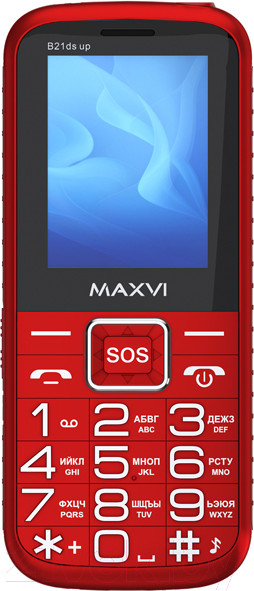 Изображение товара Мобильный телефон Maxvi B 21ds up (красный)