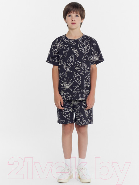 Изображение товара Футболка детская Mark Formelle 113433 (р.152-76, пальмы на темном)