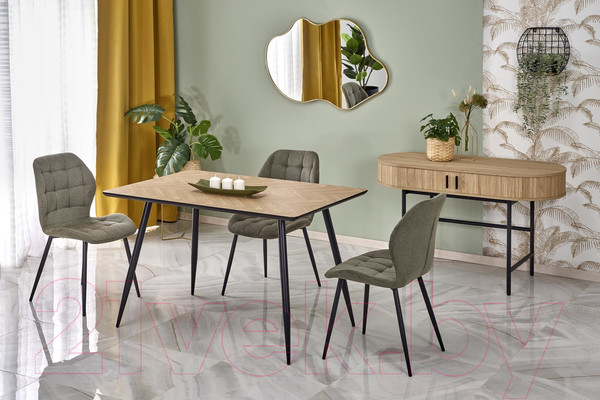 Изображение товара Обеденный стол Halmar Berto (натуральный/черный)