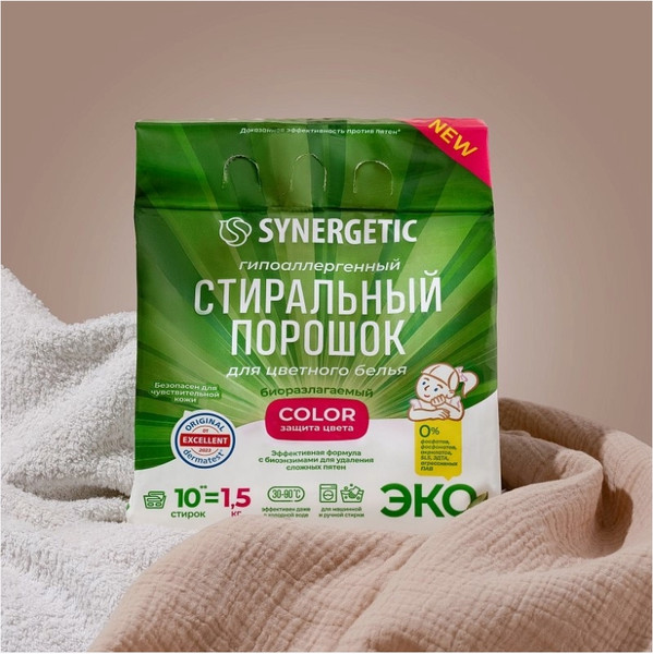 Изображение товара Стиральный порошок Synergetic Color Гипоаллергенный (1.5кг)