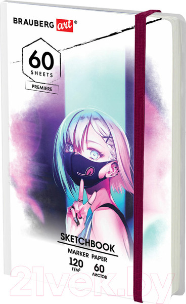 Изображение товара Скетчбук Brauberg Art Premiere. Аниме / 115102 (60л)