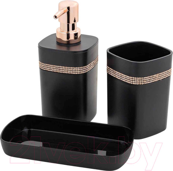 Изображение товара Набор аксессуаров для ванной La and Te beaute LT-BSP-11BK (3пр)