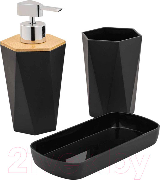 Изображение товара Набор аксессуаров для ванной La and Te beaute LT-BSP-9BK (3пр)