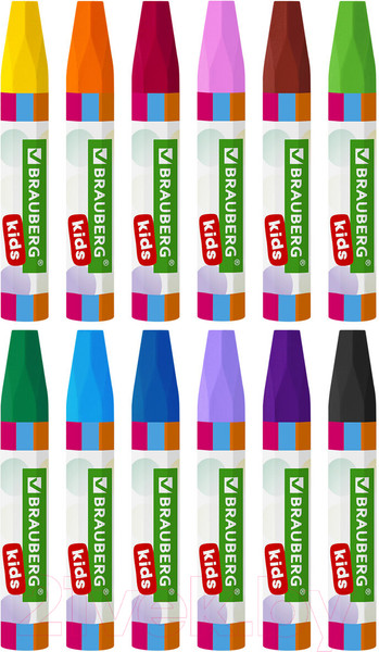 Изображение товара Восковые мелки Brauberg Kids / 271693 (12цв)