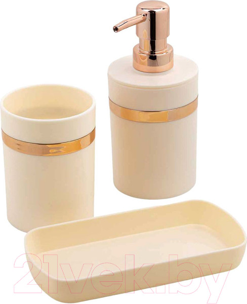 Изображение товара Набор аксессуаров для ванной La and Te beaute LT-BSP-12WH (3пр)