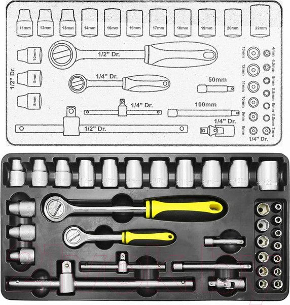 Изображение товара Универсальный набор инструментов WMC Tools 254 (58824)