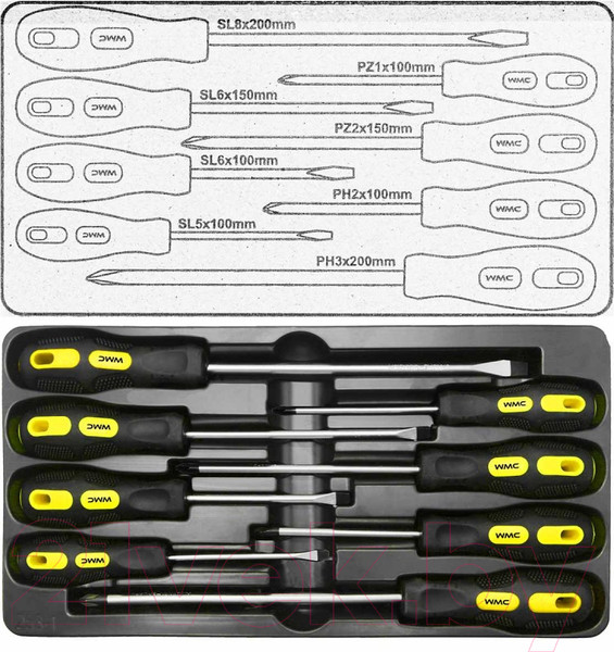 Изображение товара Универсальный набор инструментов WMC Tools 254 (58824)