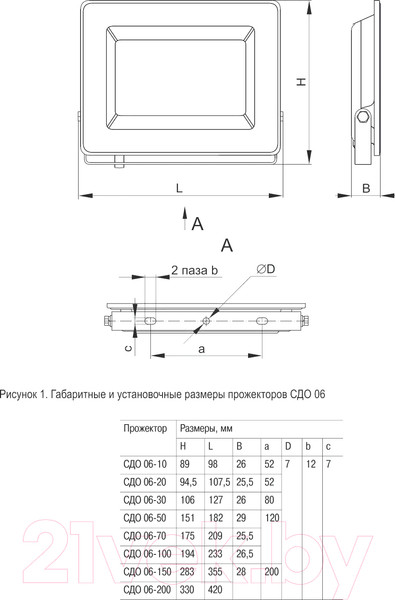 Изображение товара Прожектор IEK LPDO601-50-40-K02