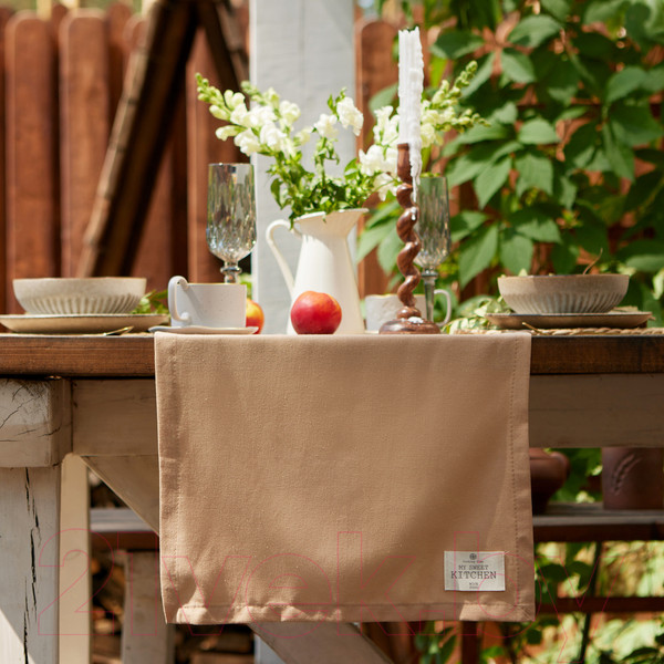 Изображение товара Дорожка на стол Этель Eco / 10398293 (40x136, бежевый)