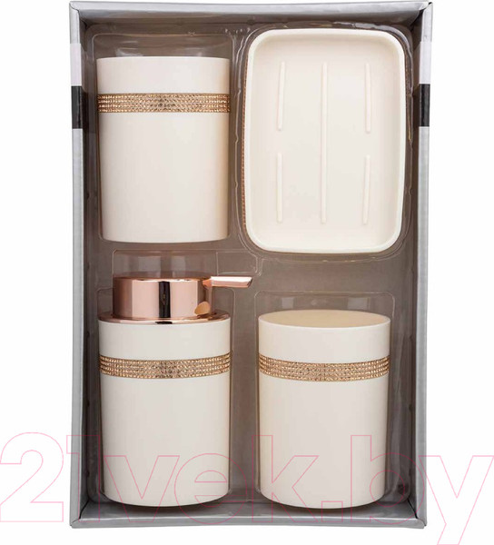 Изображение товара Набор аксессуаров для ванной La and Te beaute LT-BSP-4WH (4пр)