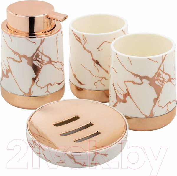 Изображение товара Набор аксессуаров для ванной La and Te beaute LT-BSP-14WH (4пр)