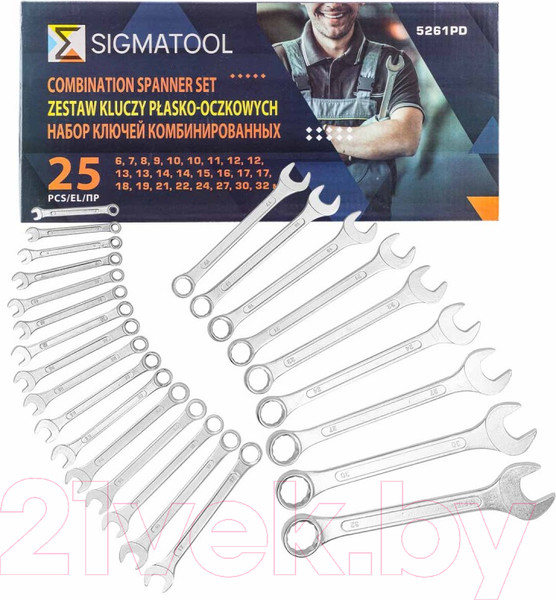 Изображение товара Набор ключей Sigmatool 5261PD (58559)