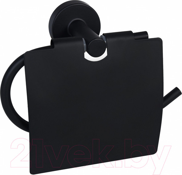 Изображение товара Держатель для туалетной бумаги Bisk For You с крышкой 08256 (черный)