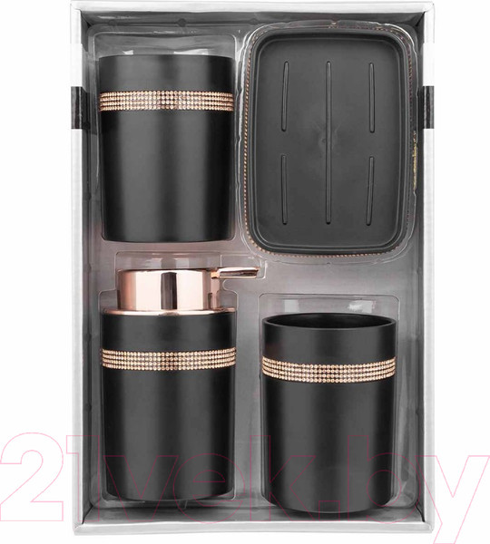 Изображение товара Набор аксессуаров для ванной La and Te beaute LT-BSP-4BK (4пр)