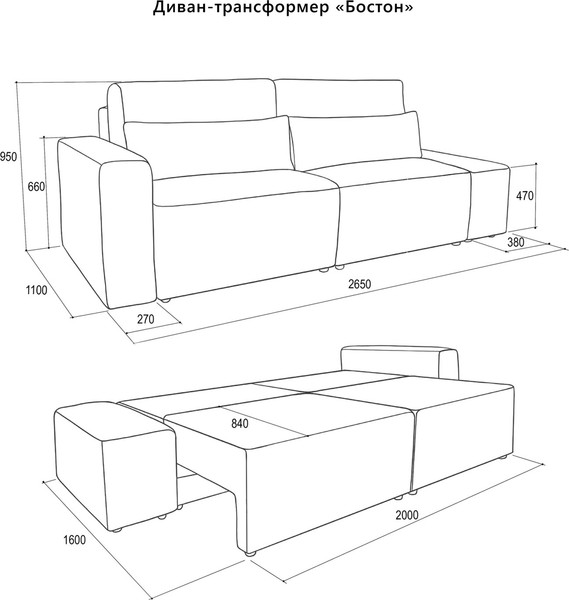 Изображение товара Диван Аквилон Бостон (кристи 24)