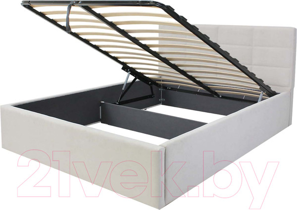 Изображение товара Двуспальная кровать Аквилон Классик 16 ПМ  (галакси 01 молочный)