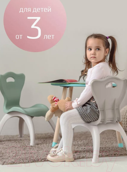 Изображение товара Набор стульев детских Kidwick Emily / KW679729 (белый/серый)