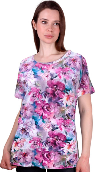 Изображение товара Футболка Verally 380-3 (р.170,176-100-106, цветок пиона)