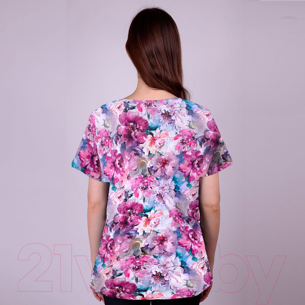 Изображение товара Футболка Verally 380-3 (р.170,176-100-106, цветок пиона)