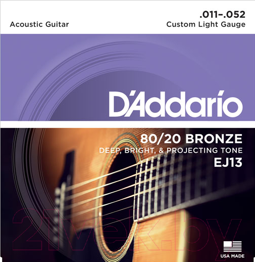 Изображение товара Струны для акустической гитары D'Addario EJ13