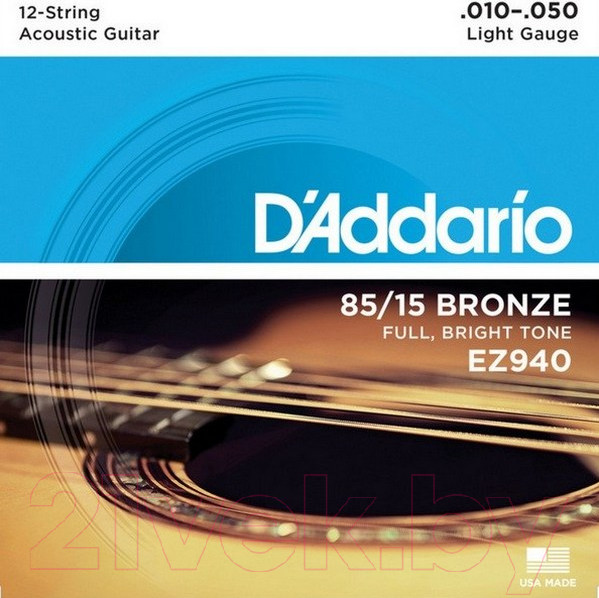 Изображение товара Струны для 12-струнной гитары D'Addario EZ940