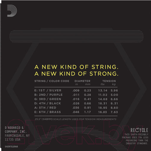Изображение товара Струны для электрогитары D'Addario NYXL0946