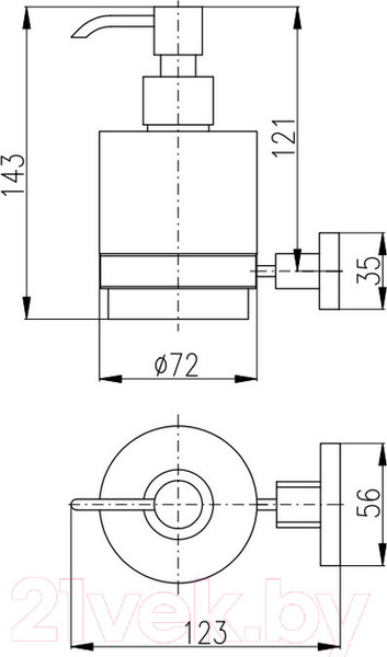 Изображение товара Дозатор для жидкого мыла Slezak RAV YUA0303CMAT