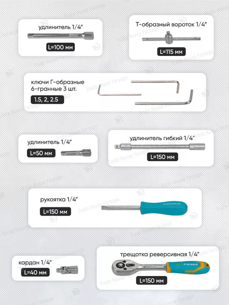 Изображение товара Универсальный набор инструментов ILOforce IF-2462-5
