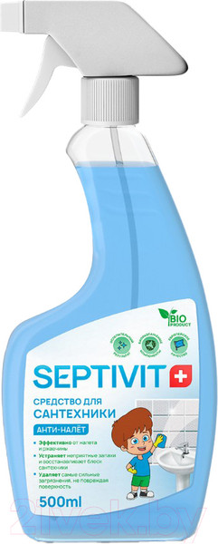 Изображение товара Чистящее средство для ванной комнаты Septivit Антиналет для сантехники (500мл)