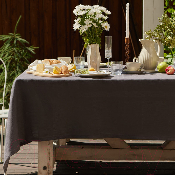 Изображение товара Скатерть Этель Linen Collection / 10610006 (графит)