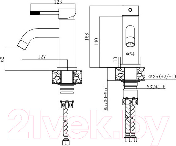 Изображение товара Смеситель Voda Vessel VSL26B