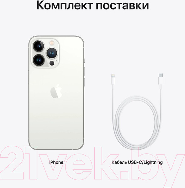 Изображение товара Смартфон восстановленный Apple iPhone 13 Pro 256GB Flip Грейд A (серебристый)