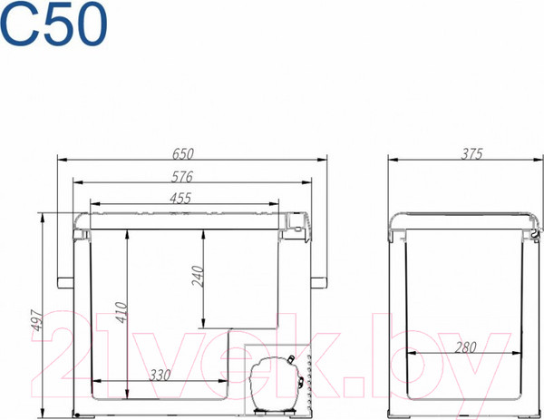 Изображение товара Автохолодильник Alpicool C50 (12/24)