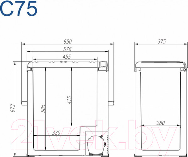 Изображение товара Автохолодильник Alpicool C75 (12/24)