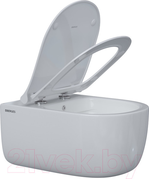 Изображение товара Унитаз подвесной Berges Ego XL Rimless 54 / 082138 (с сиденьем дюропласт и микролифтом)