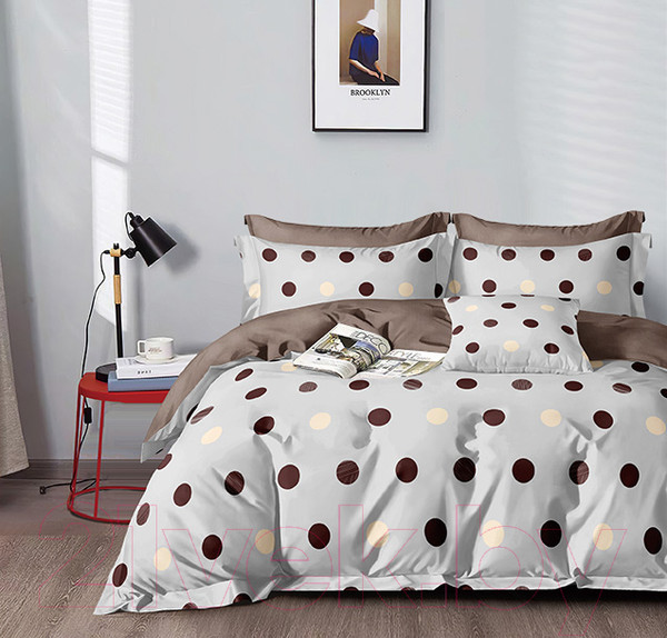 Изображение товара Комплект постельного белья Alleri Поплин Luxe 2сп с европростыней / П-321