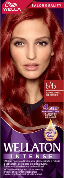 Изображение товара Крем-краска для волос Wellaton Intense Стойкая 6/45 (110мл, вулканический красный)